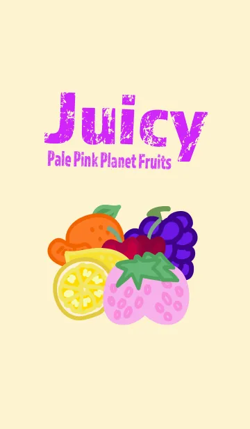 [LINE着せ替え] ジューシー！ペイルピンク星のフルーツ 2の画像1