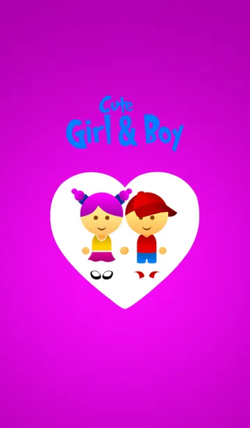 [LINE着せ替え] Cute Girl ＆ Boy themeの画像1
