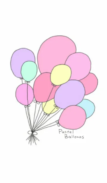 [LINE着せ替え] パステルバルーンの画像1