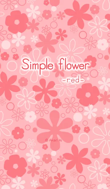 [LINE着せ替え] Simple flower -red-の画像1