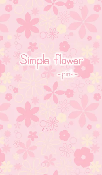 [LINE着せ替え] Simple flower -pink-の画像1