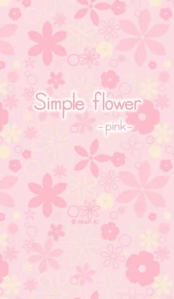 Simple flower -pink-の着せ替えメイン画像