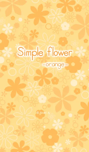 Simple flower -orange-の着せ替えメイン画像