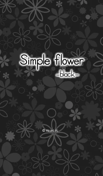 Simple flower -black-の着せ替えメイン画像