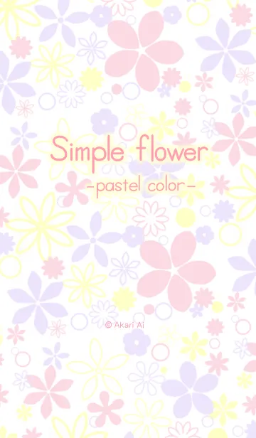 [LINE着せ替え] Simple flower -pastel color-の画像1