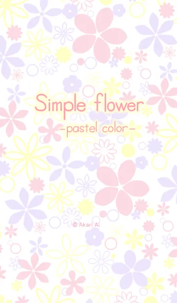 Simple flower -pastel color-の着せ替えメイン画像