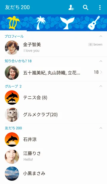 [LINE着せ替え] アロハ+（プラス）の画像2