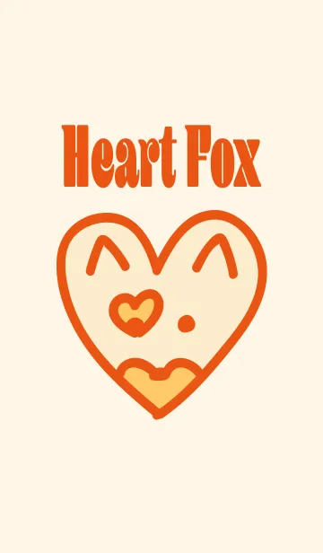 [LINE着せ替え] ラブリー狐ハート Lovely Heart Foxの画像1