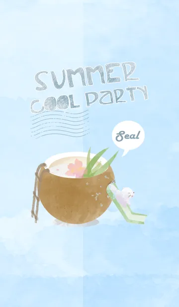 [LINE着せ替え] summer cool party(baby seal ver.)の画像1