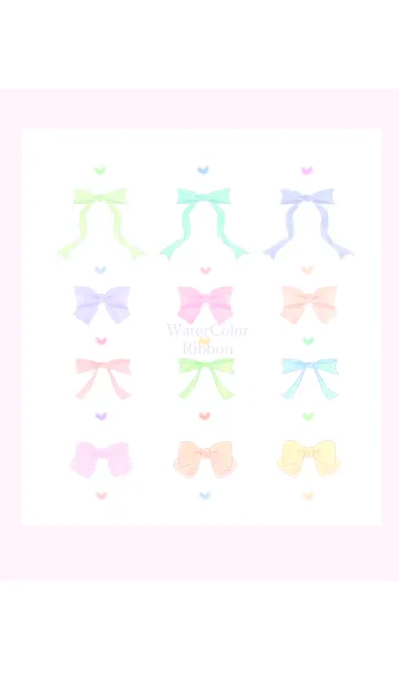 [LINE着せ替え] Watercolor Ribbonの画像1