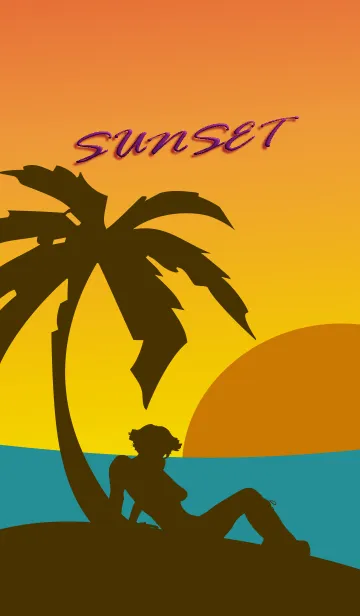 [LINE着せ替え] Tropical sunset beachの画像1
