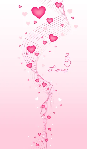 [LINE着せ替え] 恋してるハート24の画像1