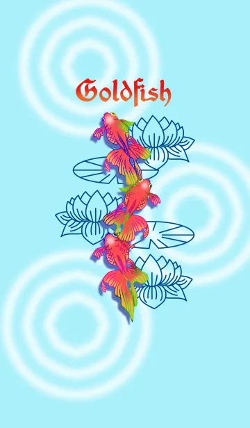 [LINE着せ替え] 蓮と金魚の画像1