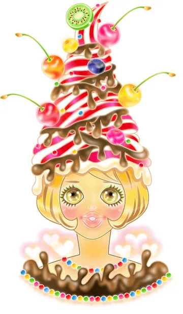 [LINE着せ替え] 恋を叶えるアイスクリーム☆ガールの画像1