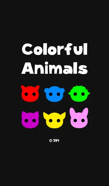 [LINE着せ替え] カラフル アニマルの画像1