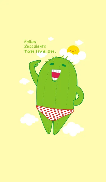 [LINE着せ替え] Follow succulents fun live on.の画像1