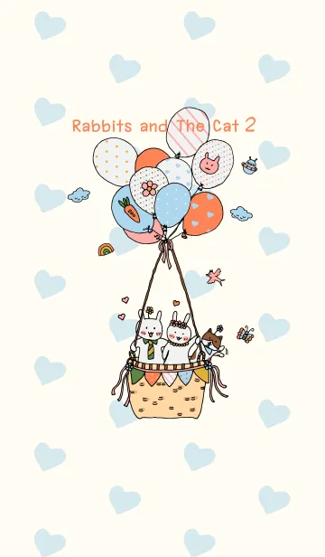 [LINE着せ替え] Rabbits and The Cat 2の画像1