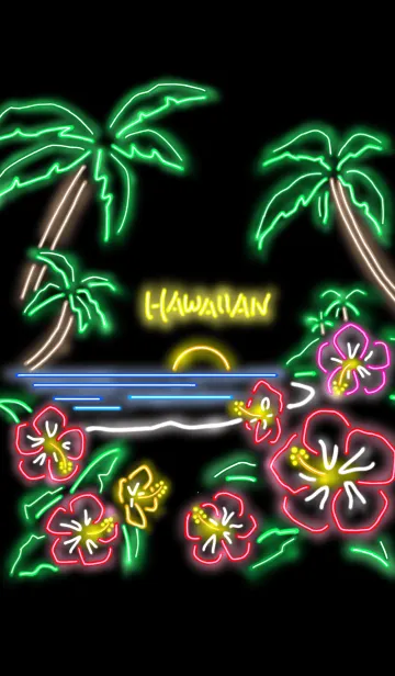 [LINE着せ替え] neon Hawaiianの画像1