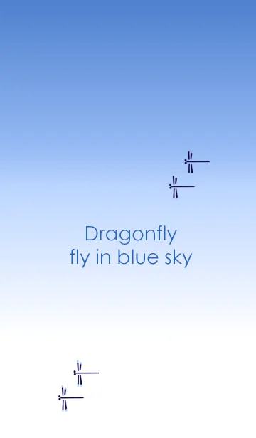 [LINE着せ替え] Dragonfly fly in blue sky 青空に飛ぶ蜻蛉の画像1