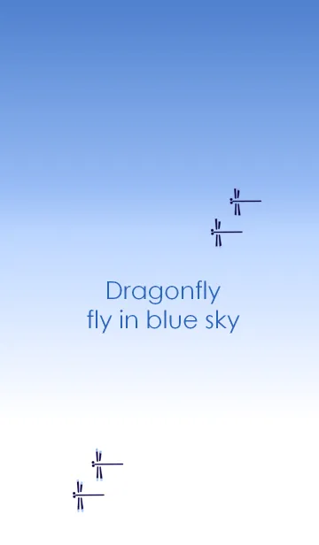 Dragonfly fly in blue sky 青空に飛ぶ蜻蛉の着せ替えメイン画像