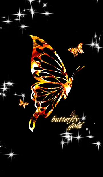 [LINE着せ替え] butterfly goldの画像1