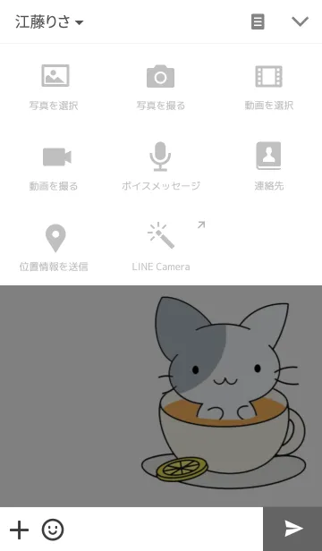 [LINE着せ替え] ネコティーの画像4