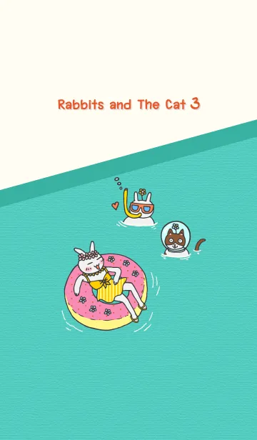[LINE着せ替え] Rabbits and The Cat 3の画像1