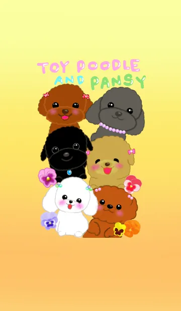 [LINE着せ替え] TOY POODLE＆PANSYの画像1
