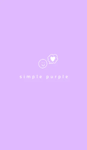 [LINE着せ替え] simple purple heart smileの画像1