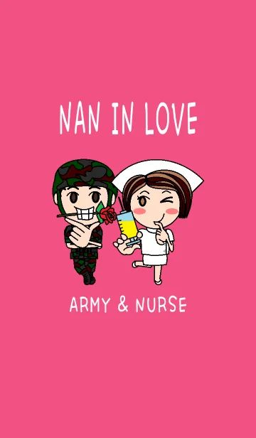 [LINE着せ替え] Nan in Love (Army & Nurse)の画像1
