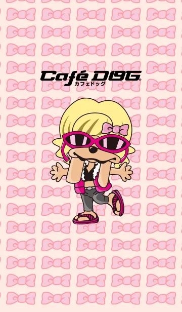 [LINE着せ替え] CafeDog - Pink Ladyの画像1