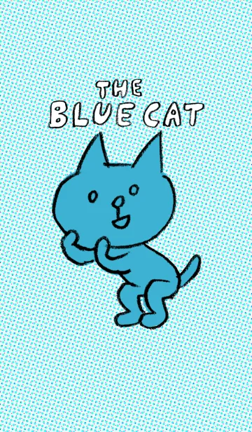 [LINE着せ替え] 青猫の画像1