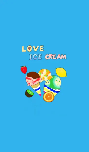 [LINE着せ替え] LOVE アイスクリーム！の画像1