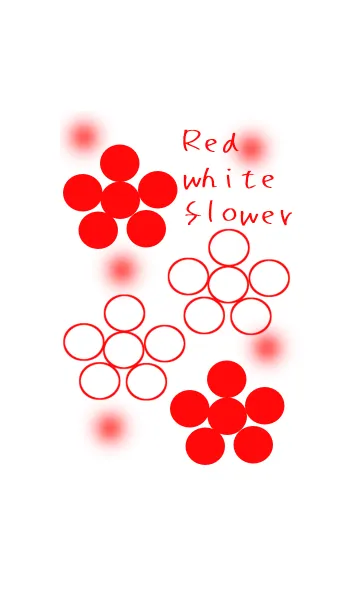 [LINE着せ替え] Red White flowersの画像1