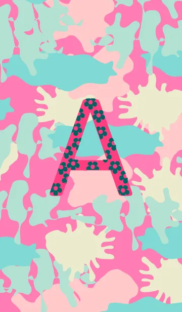 迷彩イニシャル～A～の着せ替えメイン画像