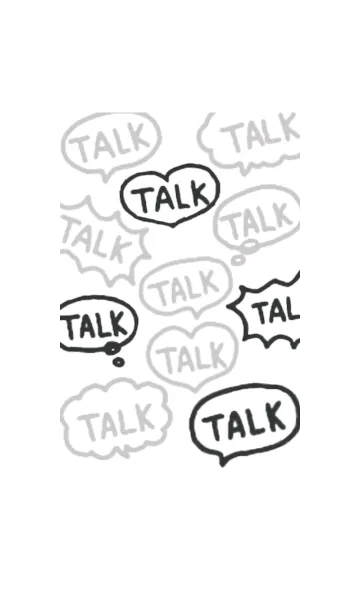 [LINE着せ替え] 吹き出しいっぱいシンプル文字の画像1