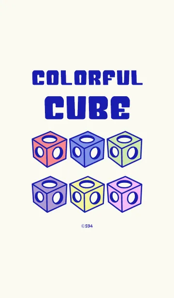 [LINE着せ替え] カラフル キューブの画像1