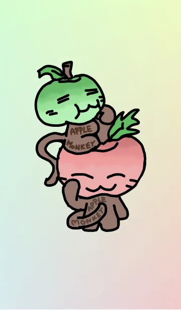 [LINE着せ替え] apple monkeyの画像1