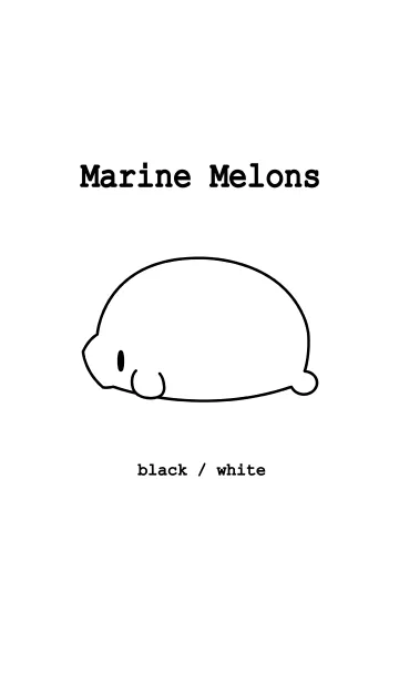 [LINE着せ替え] Marine Melons black/whiteの画像1