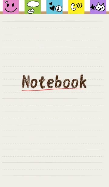 [LINE着せ替え] notebook~落書きノート~の画像1
