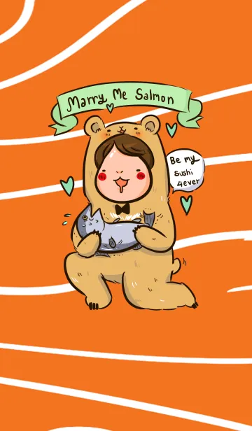 [LINE着せ替え] Marry Me Salmonの画像1
