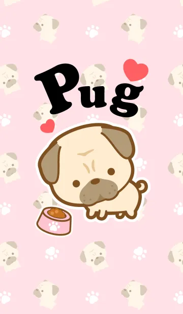 [LINE着せ替え] I Love Pug 1の画像1