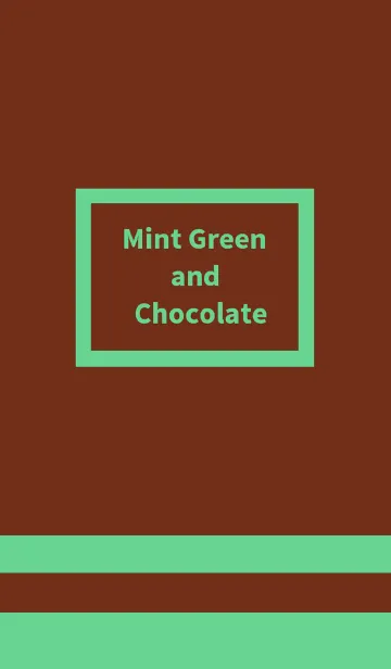[LINE着せ替え] Mint Green and Chocolateの画像1