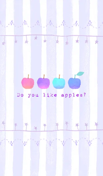 [LINE着せ替え] ゆめかわいい水彩りんごの画像1