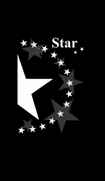 [LINE着せ替え] Half Star White ver.の画像1