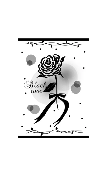[LINE着せ替え] Black roseの画像1