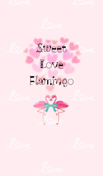 [LINE着せ替え] 恋する♡フラミンゴの画像1