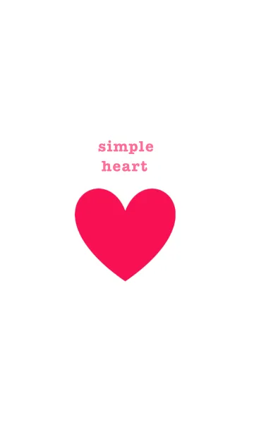 [LINE着せ替え] simple red heart themeの画像1