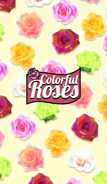 [LINE着せ替え] Colorful Rosesの画像1