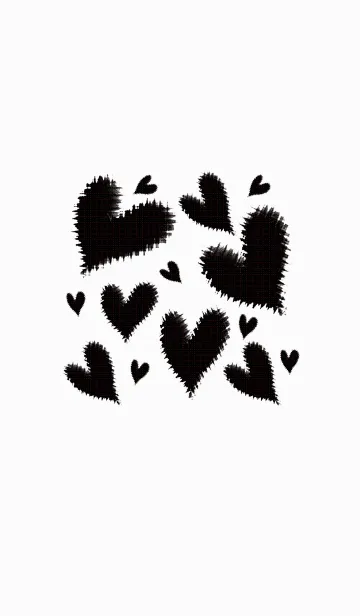 [LINE着せ替え] ●ブラック ハート●の画像1